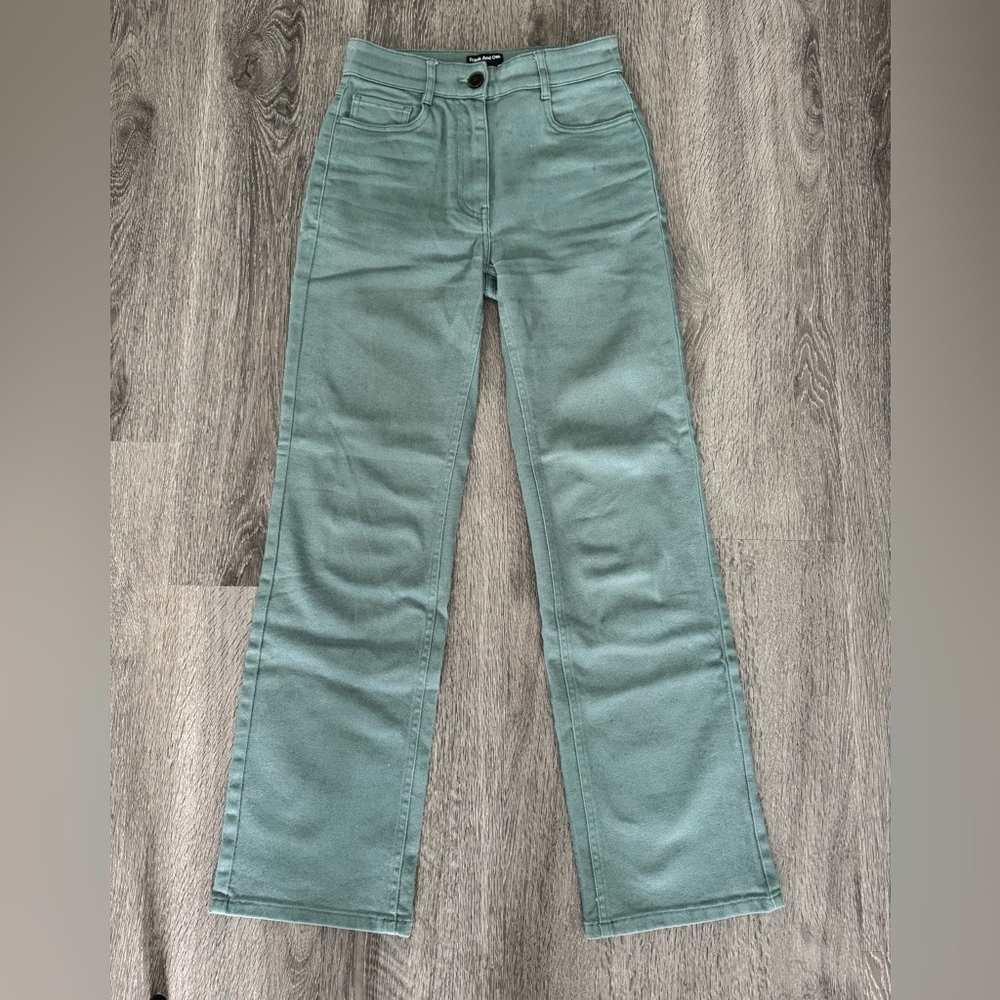 Frank and Oak Jane Straight-Leg Green Pants